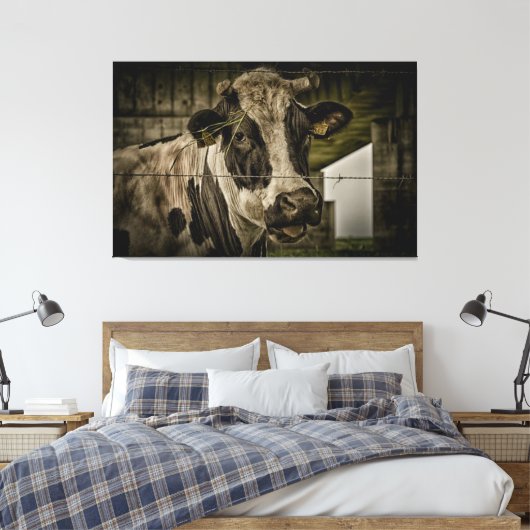 cow canvas afdruk (Insitu (Slaapkamer))