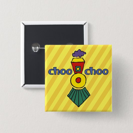 Cow Catcher Engine Vierkante Button 5,1 Cm (Voorkant /achterkant)