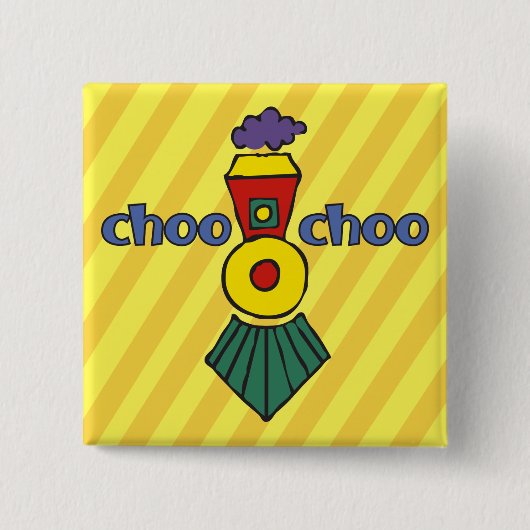 Cow Catcher Engine Vierkante Button 5,1 Cm (Voorkant)