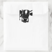 cow cattle kuh fleckvieh milk cowboy farmer vierkante sticker (Tas)