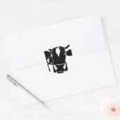 cow cattle kuh fleckvieh milk cowboy farmer vierkante sticker (Envelop)
