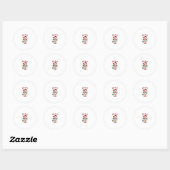 Cow Christmas Cutie Cows Christmas T-Shirt (7) Ronde Sticker (Vel)