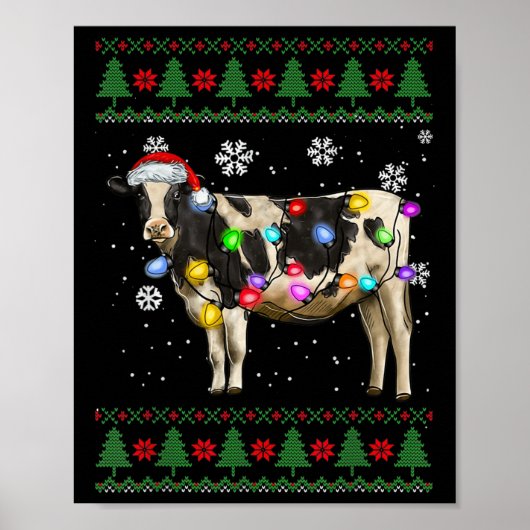 Cow Christmas  Poster (Voorkant)