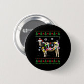 Cow Christmas  Ronde Button 5,7 Cm (Voorkant /achterkant)