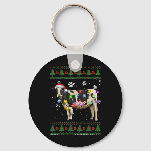 Cow Christmas  Sleutelhanger (Voorkant)
