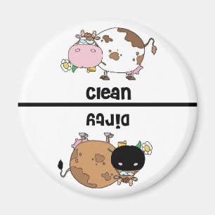 Cow Clean Dirty Dishwasmachine Magnet