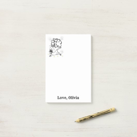 Cow Cloudenotities Kleur Post it Notitie Post-it® Notes (Op bureau)