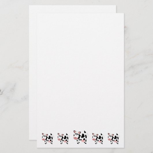 Cow Design Briefpapier (Voorkant / Achterkant)