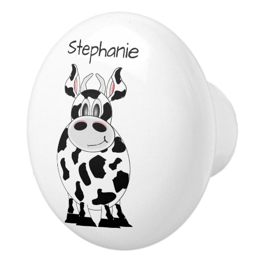 Cow Design Personalised Keramische Knop (Rechts)
