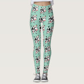 Cow Design You Choose Background Colour Leggings (Voorkant)