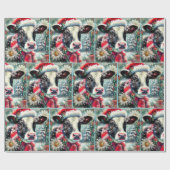 Cow Dreaming of Warmer Times Floral Decoupage Cadeaupapier (Vlak)