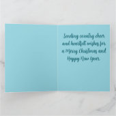 Cow Dreaming of Warmer Times Floral Personalized Kaart (Binnen)