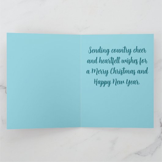 Cow Dreaming of Warmer Times Floral Personalized Kaart (Binnen)