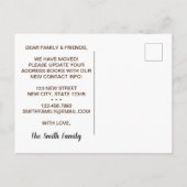 Cow Family Moving Aankondigingskaart (Achterkant)