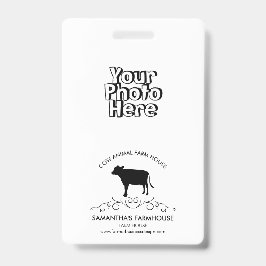 Cow Farm Logo Badge