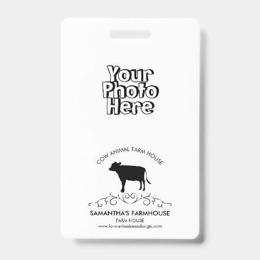 Cow Farm Logo Badge (Voorzijde)