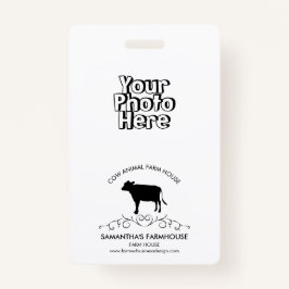 Cow Farm Logo Badge