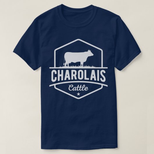 Cow Farmer Charolais Cattle T-shirt (Design voorkant)