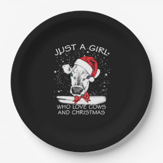 Cow Gift | Alleen een meisje dat van koeien houdt Papieren Bordje