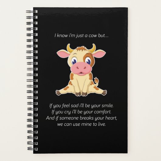 Cow Gift | Een Koe met een Koe met een lage snelhe Planner (Voorkant)