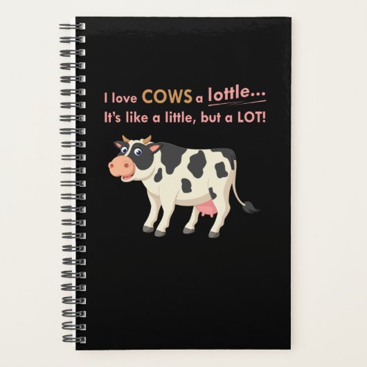 Cow Gift | I Love Koeien A Lottle Planner (Voorkant)