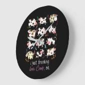 Cow Gift | Ik ben gewoon gek op liefdeskoeien Grote Klok (Hoek)