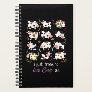 Cow Gift Ik ben gewoon gek op liefdeskoeien Planner