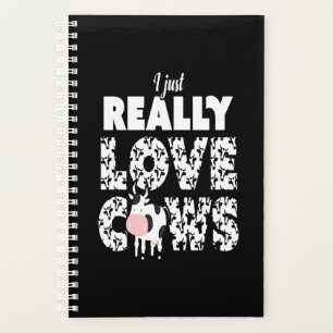 Cow Gift Ik hou gewoon van het cadeau van de koe Planner