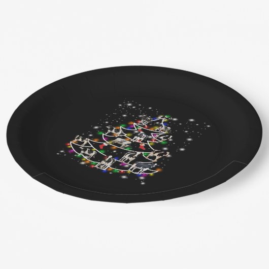 Cow Gift | Kerstmis Pet Kabeljauw Lover Gift Papieren Bordje (Gekanteld)