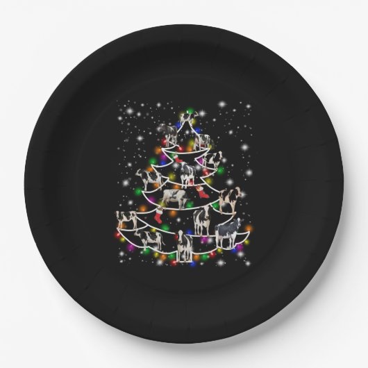 Cow Gift | Kerstmis Pet Kabeljauw Lover Gift Papieren Bordje (Voorkant)