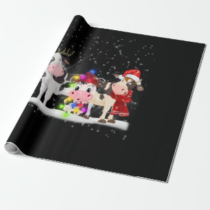 Cow Gift   Sneeuw voor kerstkoeien Cadeaupapier