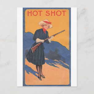 Cow Girl - Hot Shot Vintage Briefkaart