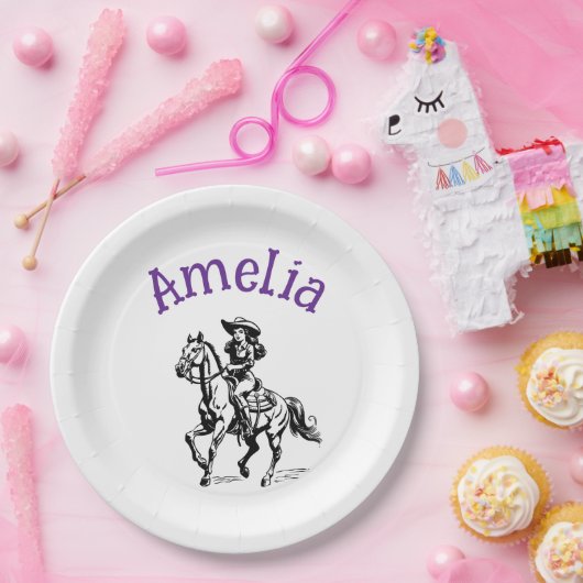 Cow Girl Papieren Bordje (Feest)