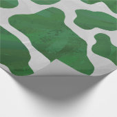 Cow Green en White Print Cadeaupapier (Hoek)