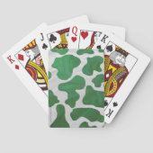 Cow Green en White Print Speelkaarten (Achterkant)