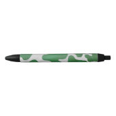 Cow Green en White Print Zwarte Inkt Pen (Voorkant)