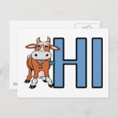 Cow Hi Briefkaart (Voorkant / Achterkant)