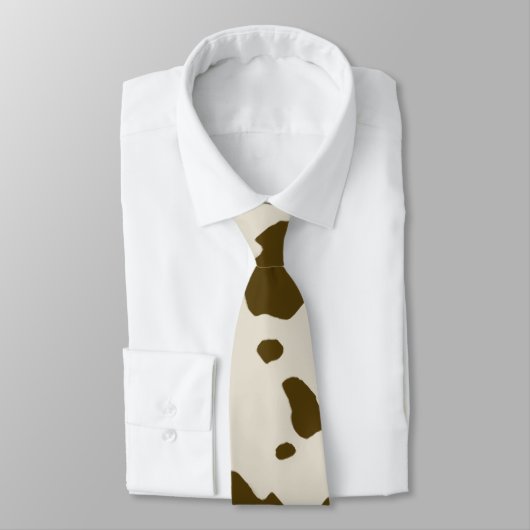 COW HUID bruine, grote afdruk Stropdas (Gebonden)