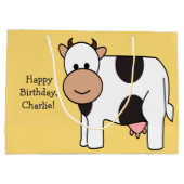 Cow illustratie aangepaste tekstcadeautas large cadeautasje (Achterkant)
