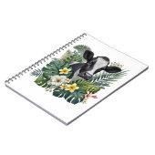 Cow in Floral Jungle Png, Tropical Cow Notitieboek (Linkerzijde)