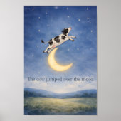 Cow Jumping Over the Moon – Nursery Rhyme Poster (Voorkant)