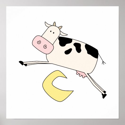 Cow Jumps Over Moon Poster (Voorkant)
