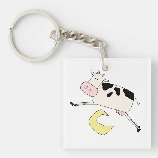 Cow Jumps Over Moon Sleutelhanger (Voorkant)
