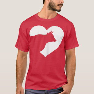 Cow Just A Girl Who Loves Cows Farmer heart vintag T-shirt