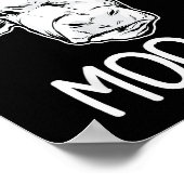 Cow Just A Little Moo-dy Funny Cow Lover Poster (Hoek)