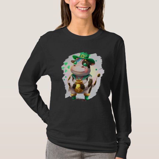 Cow Leprechaun Cows St Patricks Day  3 T-shirt (Voorkant)