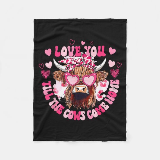 Cow Love You Till The Cows Come Home  Fleece Deken (Voorkant)