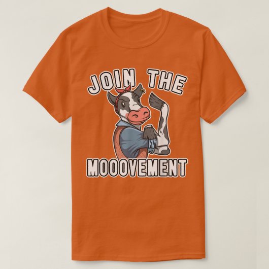 Cow Lover Cattle Farmer Join The Mooovement Cow T-shirt (Design voorkant)