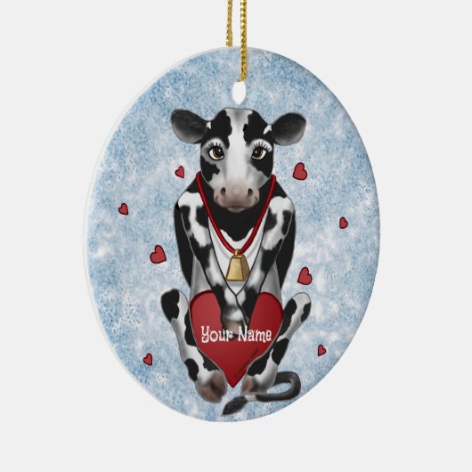 Cow Lover Keramisch Ornament (Rechts)