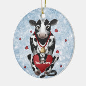 Cow Lover Keramisch Ornament (Links)